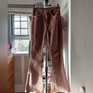 Brown Flared Corduroy Bell Bottoms